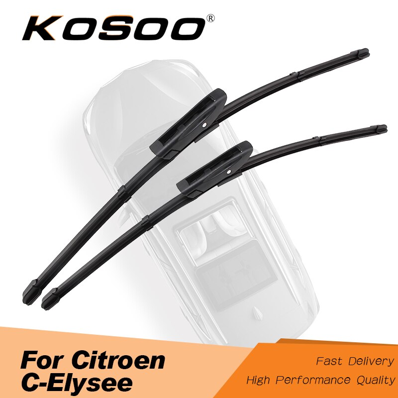 KOSOO-escobillas limpiaparabrisas de coche, brazos de bayoneta para limpiar el parabrisas, para Citroen c-elysee 24 "+ 16"