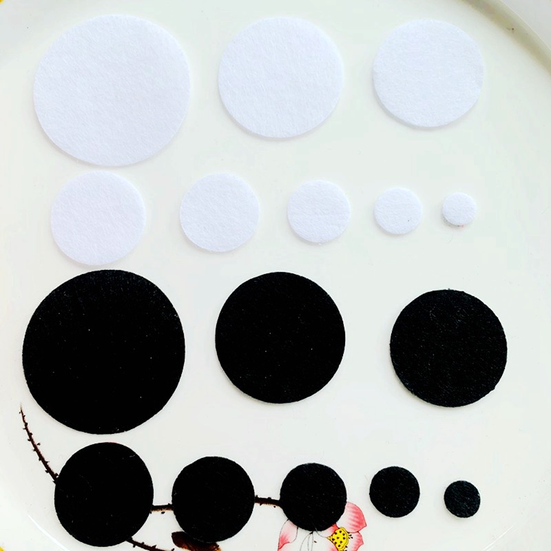 10Mm &amp; 15Mm &amp; 20Mm &amp; 25Mm &amp; 30Mm &amp; 35Mm &amp; 40Mm &amp; 50Mm Kunstmatige Non Woven Vilt Ronde Vilt Doek Vilt Diy Voor Naaien Plakboek Patches