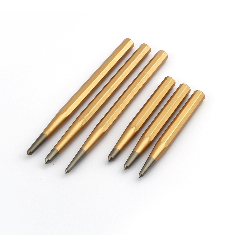 Crv hög hårdhet mittstift stans metall rostfritt stål trä fördjupningsmärke träbearbetningsverktygsbit 4 5 6mm