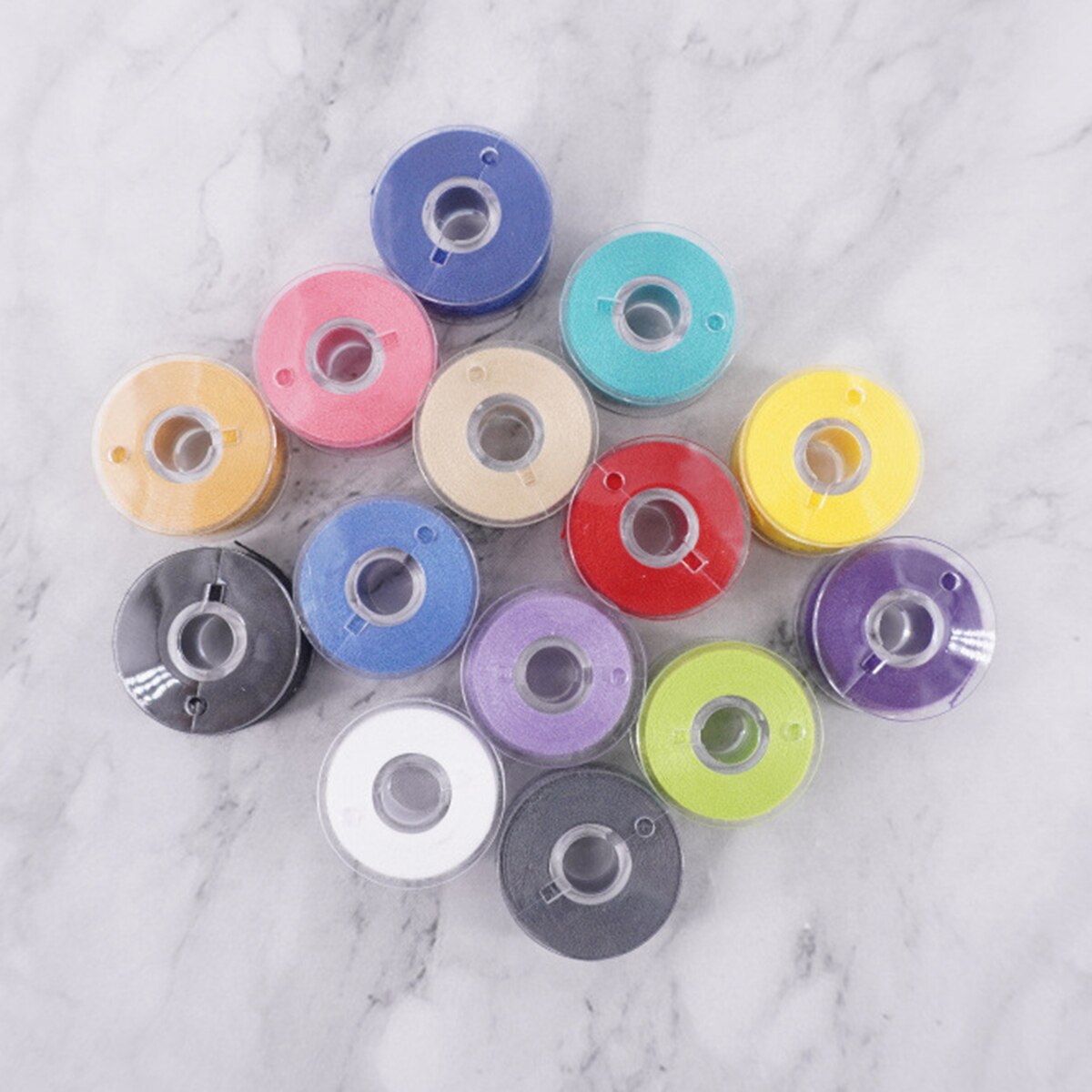 36pcs Thread Bobbins With Clear Storage Box Bobbins Machine Spools Pre-Wound Bobbins Set For Household Sewing Machine