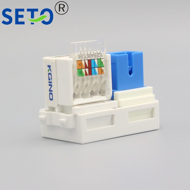 SeTo Glasvezel SC Module Gigabit RJ45 Cat6 Netwerk Lan Module Connector Keystone Voor Wandplaat Socket