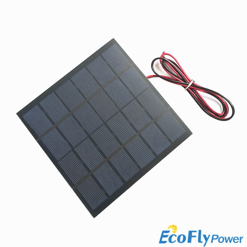 3W 12V Solar Power Panel Battery Charger Panel Voor Home Verlichting Draagbare 3W 12V Een-Klasse Polysilicium Zonne-energie Batterij