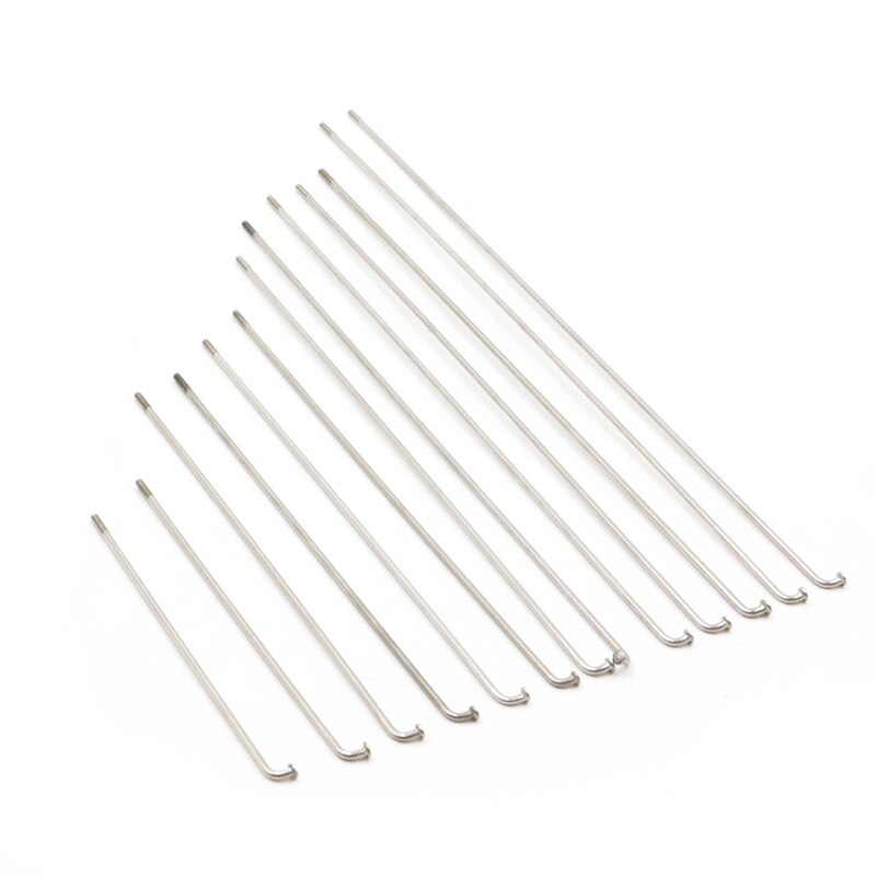 Bicycle Spokes 36 Holes 36 Pieces 10G / K Bicycle Spoke Head "J" Curved Silver Steel Wheel Spokes 72-165mm Bicycle Accessories