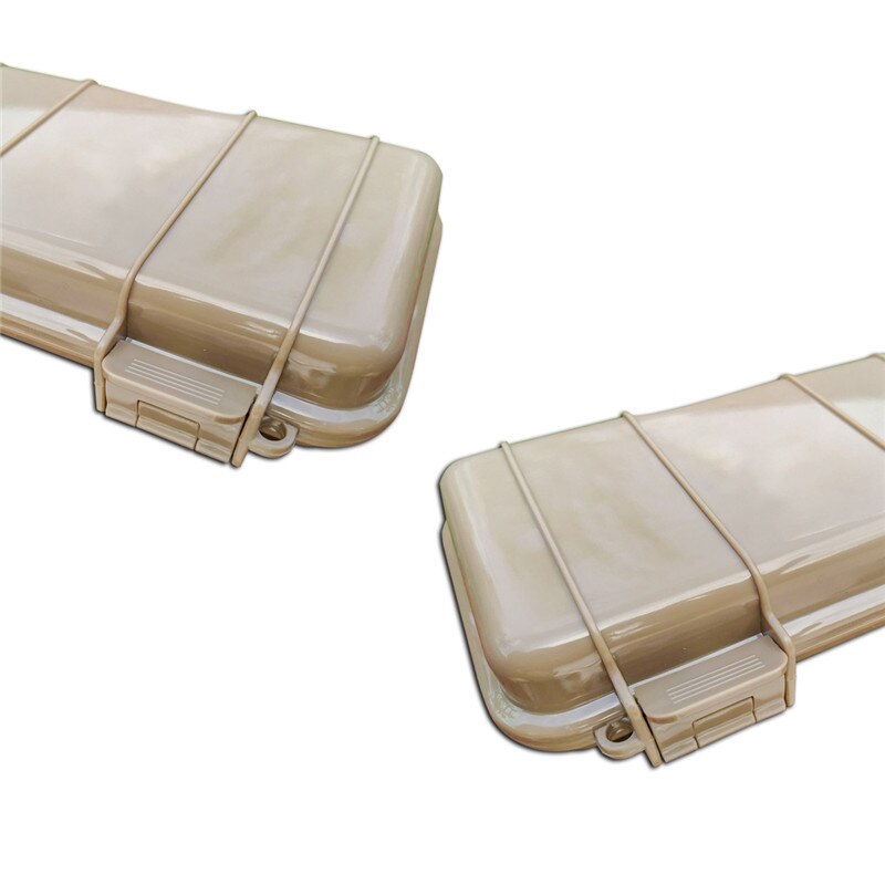 Schokbestendige, waterdichte dozen voor buiten, abs, luchtdichte koffer, opbergdoos, lucifers, gereedschap, reiscontainers, 5 kleuren: Kaqi