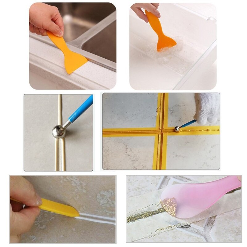 22 Pcs Caulking Tool Kit Caulk Caps Sealant Finishing Tool Silicone Caulk Removal Tool for Bathroom Kitchen HX6C