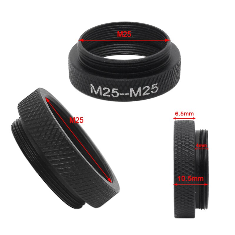 6.5 mm Microscope Objective Lens Adapter Ring Mounting Thread M25 to M25 Objective Parfocal Length Extension Ring Adapter