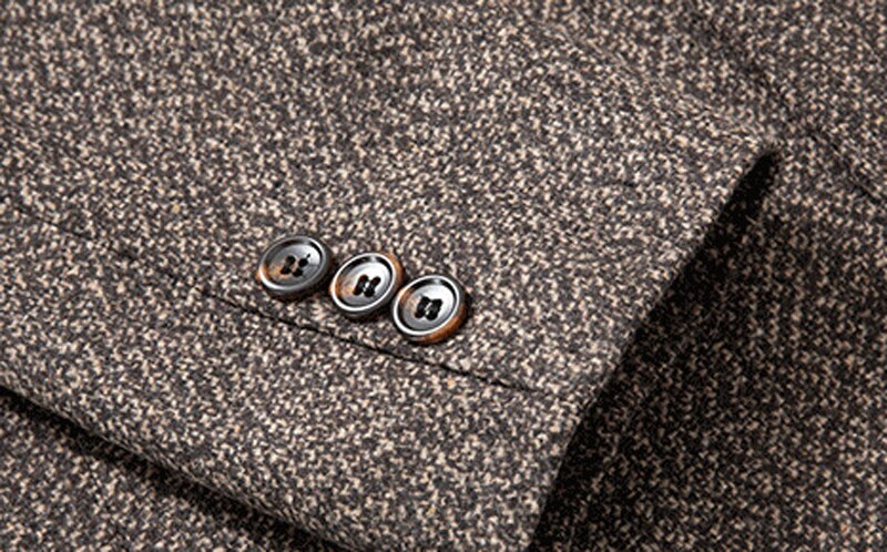 Heren grijs visgraat tweed jurk blazers slim fit vintage modern fit heren pak jas zakelijk formeel blazer masculino