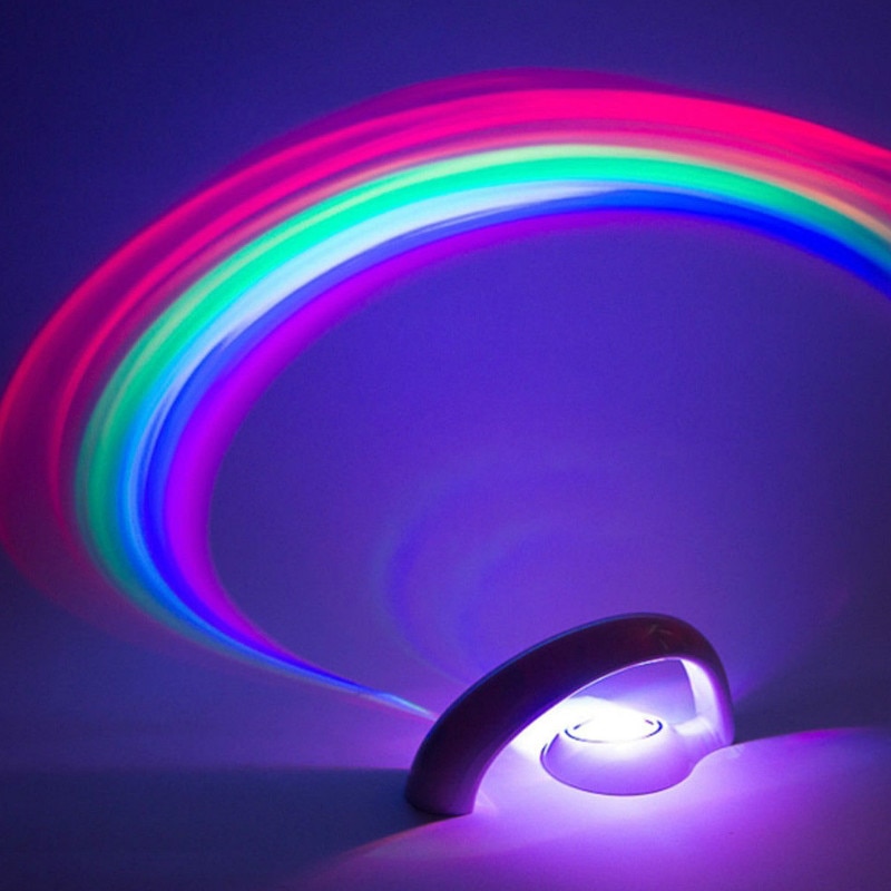 Baby Children Lucky Rainbow Light Amazing Rainbow Projector 3D LED Lamp Baby Room Night Light Projector Home Decoration
