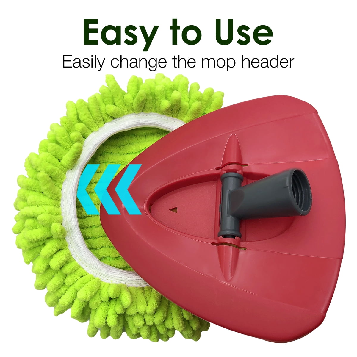 Spin Mop Head met vloerschrobmachine en Chenille Duster voor Vileda / O-Cedar Spin Mop, vervangende Spin Mop Navulling