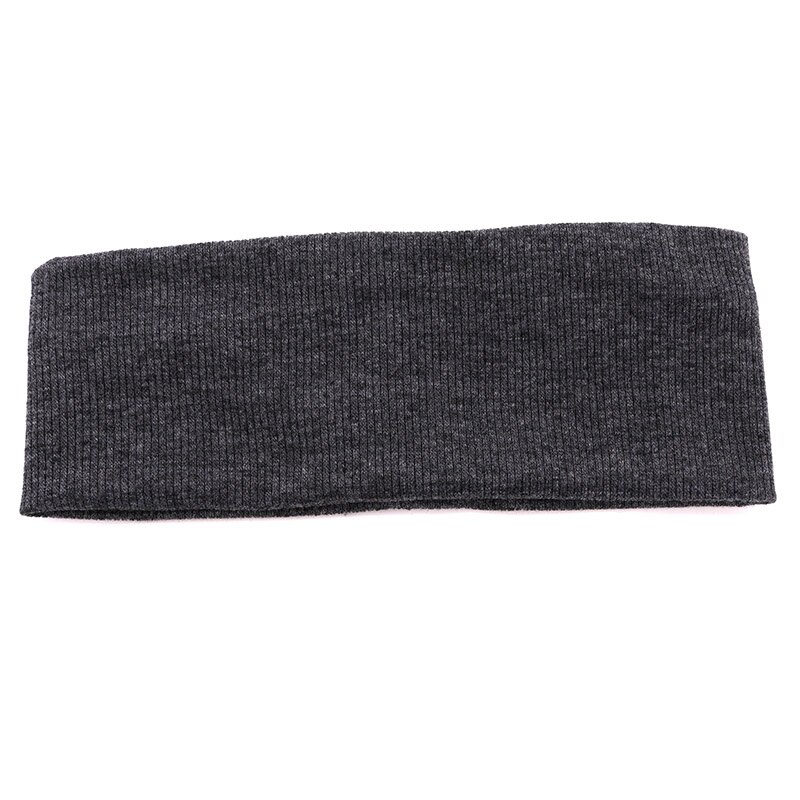 Casual Baby Meisjes Katoenen Geribbelde Hoofdbanden Haar Accessoires Soft Kids Childs Peuter Elastische Headwrap Haarbanden School: darkgray