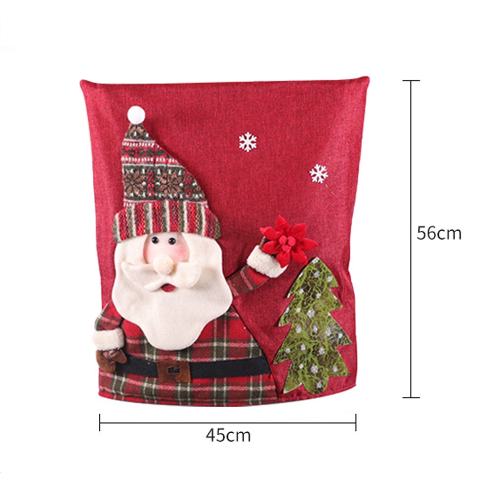 Santa Hat Chair Covers Christmas Decor Dinner Chair Xmas Cap Sets Dinner Table Hat Chair Back Covers For Home: B1