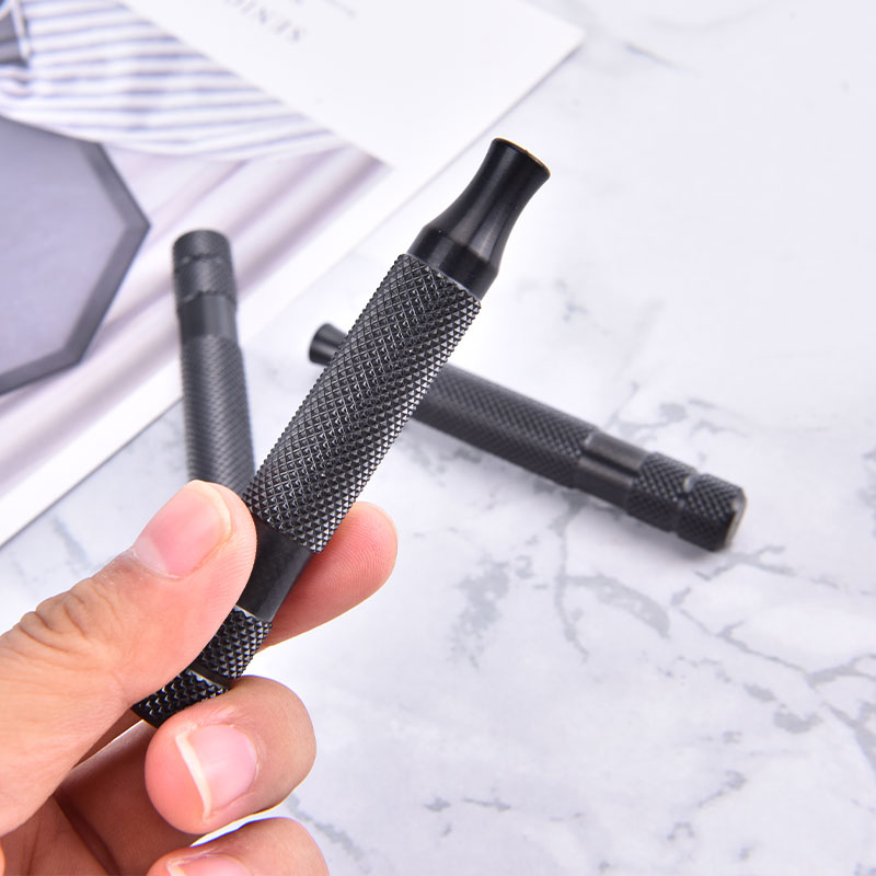 Mango de afeitar de acero inoxidable para afeitadora de doble filo, repuesto de seguridad, mango de afeitar para Barba, accesorios de herramientas de afeitado