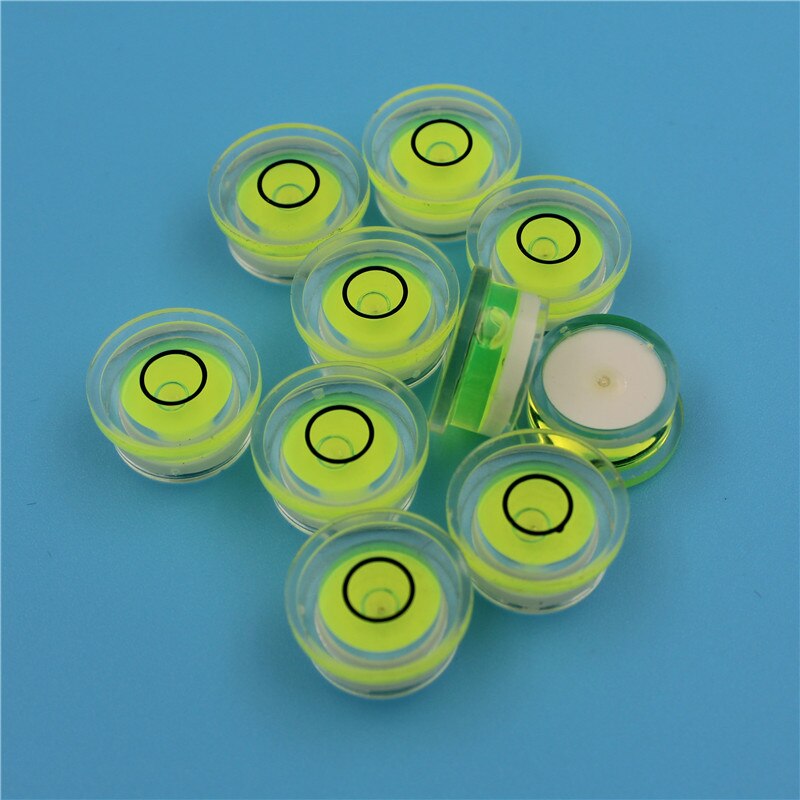 Qase materiaal flens waterpas universeel rond acryl waterpas horizontaal instrument maat 16*7.5mm(20 stuks/partij)