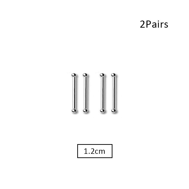 Mini boucles d'oreilles invisibles pour femmes, 2 pièces, clous de nez, épingles, Piercing, os, corps, bijoux: 3