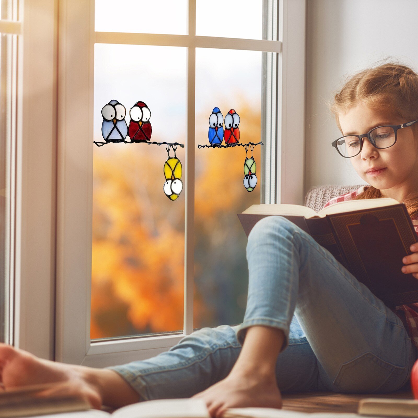 Window Stickers Birds Window Clings Window Decals Spring Decorations Fridge Magnets Home Decoration Stickers