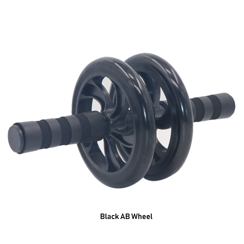 Rueda de rodillo Ab para gimnasio en casa, equipo de culturismo de Fitness, rueda Abdominal de alta elasticidad, cuerda de tracción, bandas de resistencia: Negro