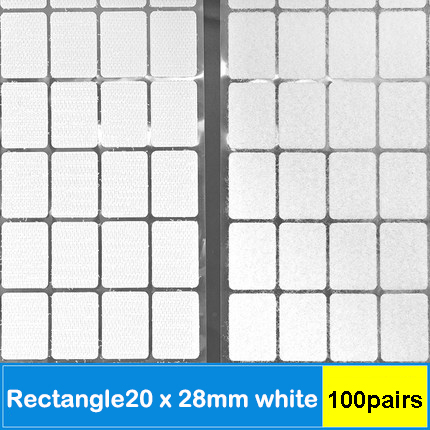 100 Pairs Self Adhesive Dots Round Nylon Black White Strong Self Adhesive Fastener Tape Disc Adhesive Strong Glue 10/15/20/30MM: 20x28MM White