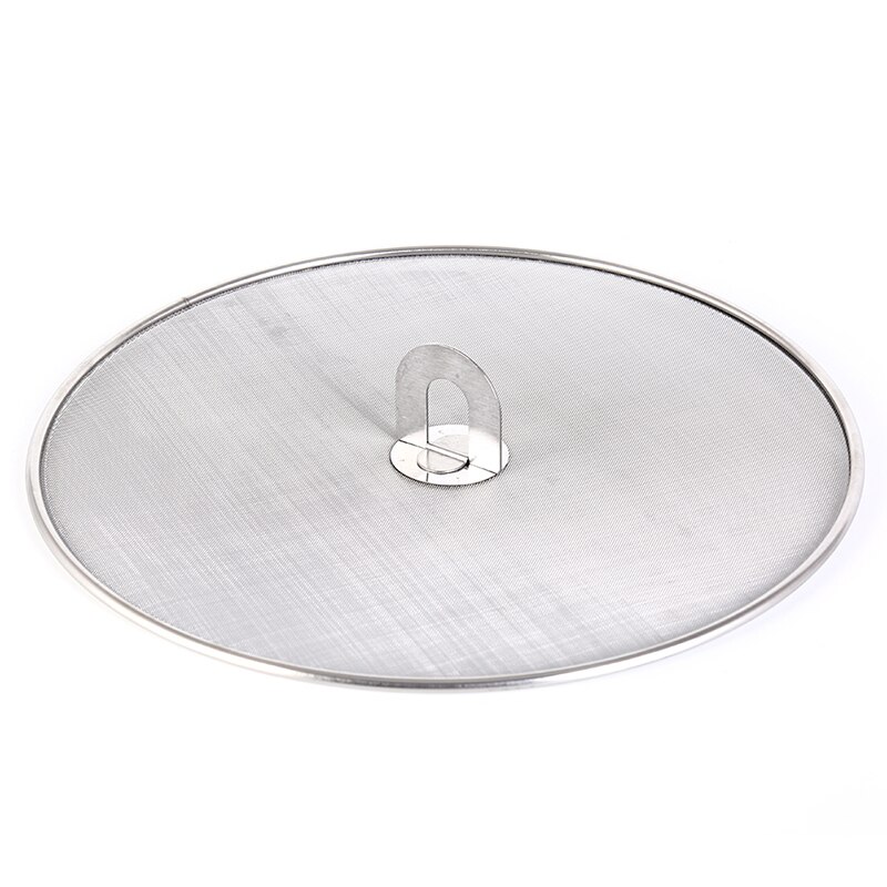 1PC Stainless Steel Oil Proofing Pan Cover Spill Proof Frying Splatter Screen Lid