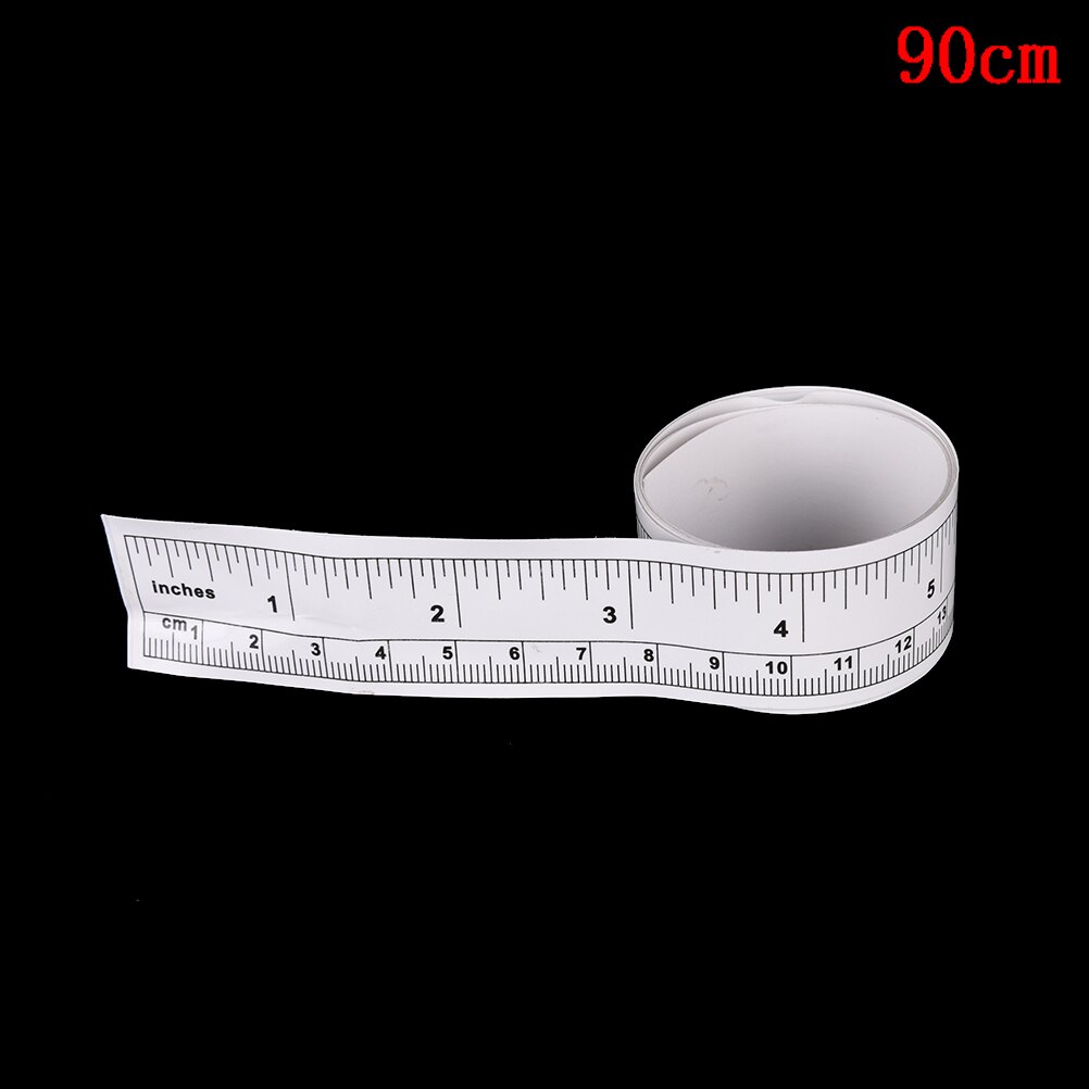 45/90cm Vinyl Metric Measure Soft Ruler Tape DIY Self Adhesive Measuring Tape Ruler Sticker Home Sewing Tool Accessories: 90cm