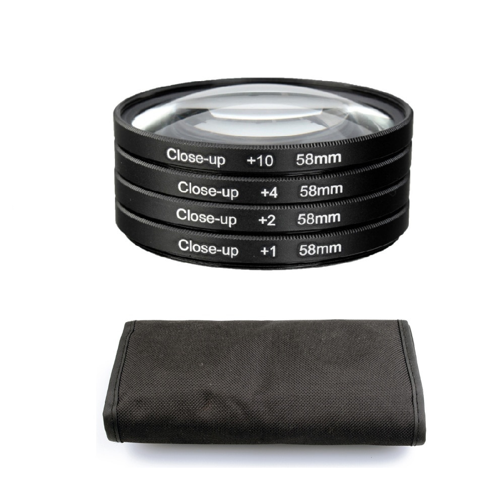 Makro nærbilde objektivfilter  +1+2+4+10 filtersett 46mm 49mm 52mm 55mm 58mm 62mm 67mm 72mm 77mm 82mm til kanon nikon sony-kameraer