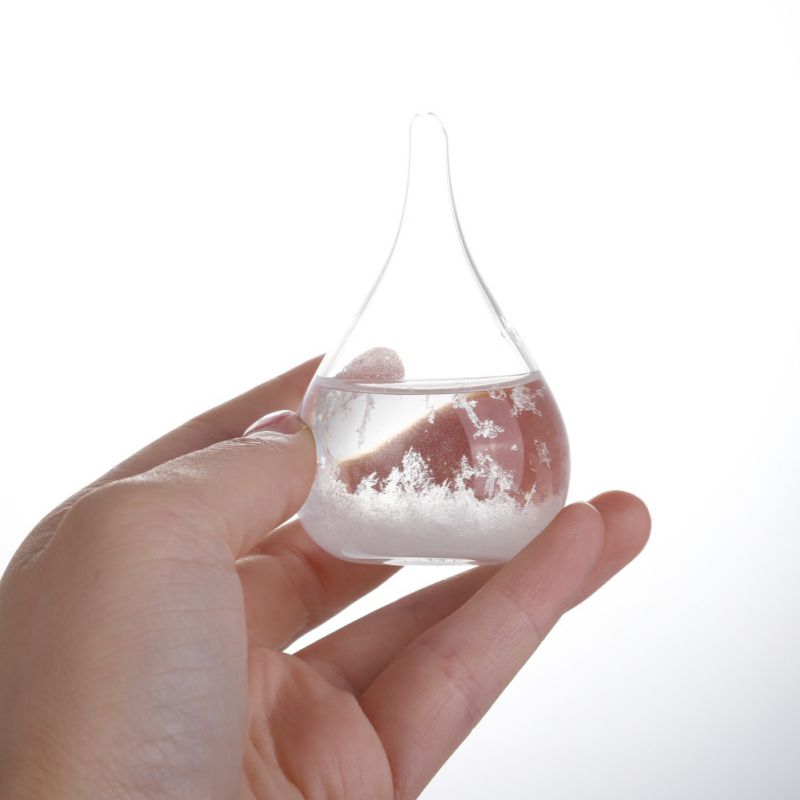 bureau météo prévision goutte d'eau verre bouteille baromètre bouteilles Station météo