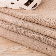 Dikke ruwe ruwe faux jute stof natuurlijke kleur fotografie achtergrond faux linnen Canvas stof voor DIY opbergtas TJ0208