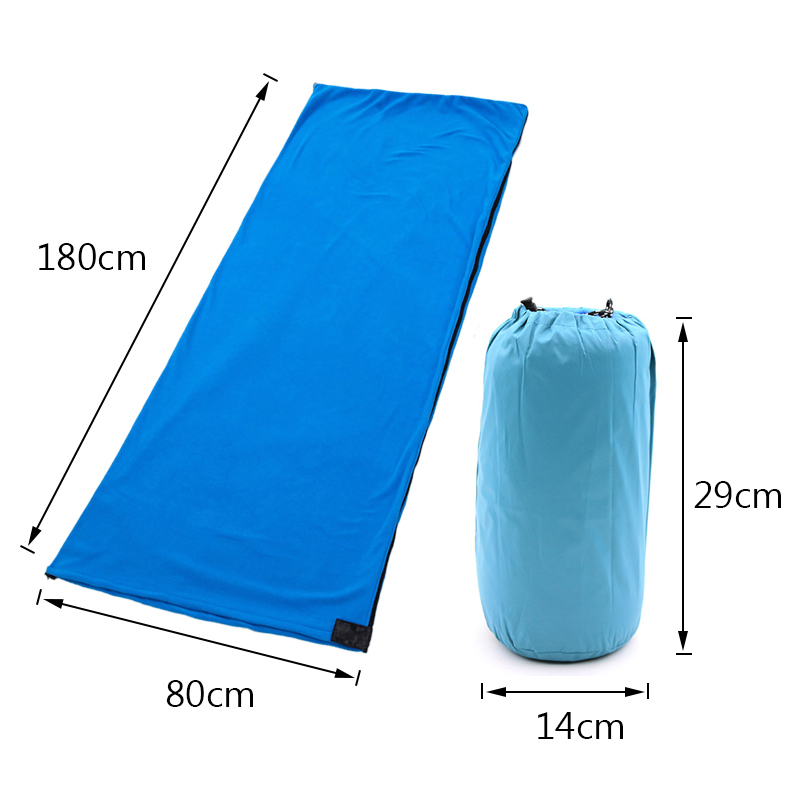 Sac de couchage en polaire pour l&#39;extérieur, sac de couchage de Camping, drap doublure, sac de randonnée, couverture, tente ultralégère, lit, voyage, randonnée