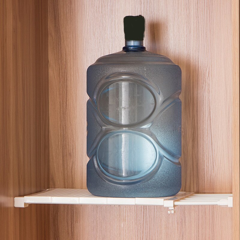 Retractable Closet Organizer Shelf Adjustable Kitchen Cabinet Storage Holder Cupboard Rack Wardrobe Organizer Bathroom Shelf