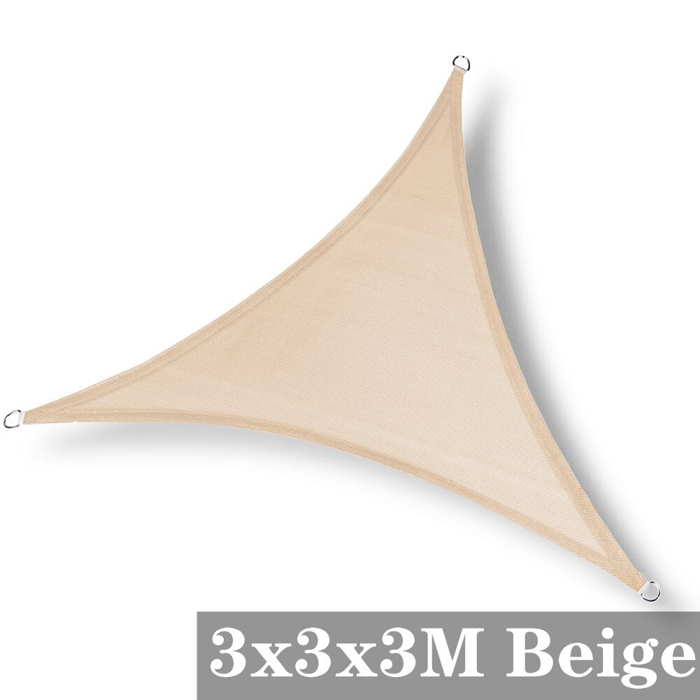 HDPE Awnings Sunshade Nets Home Garden Outdoor Protection Covers Patio Glass House 4x3/3x2M Sun Shelter Canopy Shade Sail Tents: Beige 3x3x3M