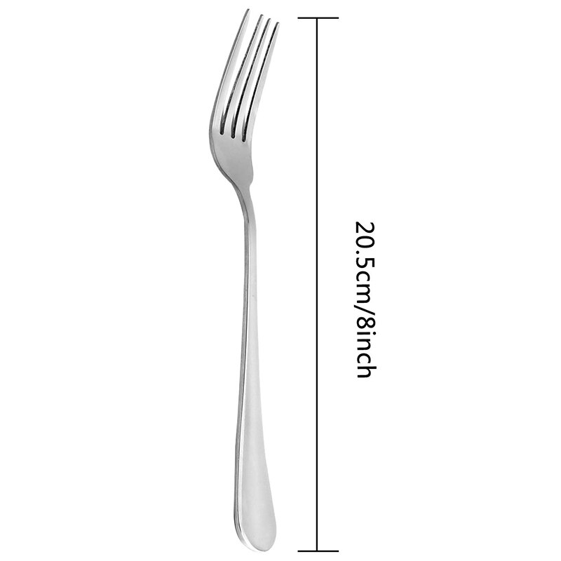 15 stuks diner vorken, roestvrijstalen vorken, bestekset, keukenzilver, diner vorkenset ,8 inch