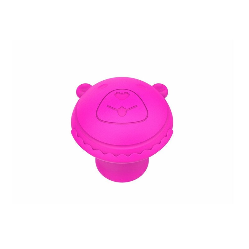 Face Slimming Tool Face Lift Skin Firming V Shape Exerciser Instrument Cute Portable Anti Wrinkle Mouth Exercise Tool: Rose Red Bear