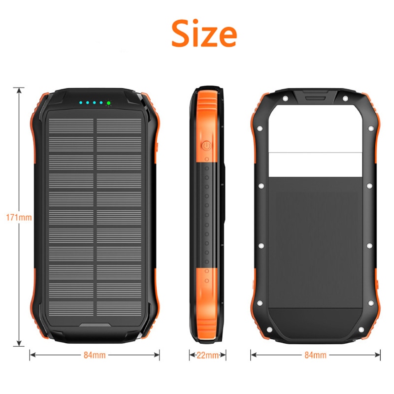 80000mAh Bank energii słonecznej szybkie ładowanie Powerbank 18W rodzaj-c Poverbank dla Samsung PD iPhone 11 zawodowiec
