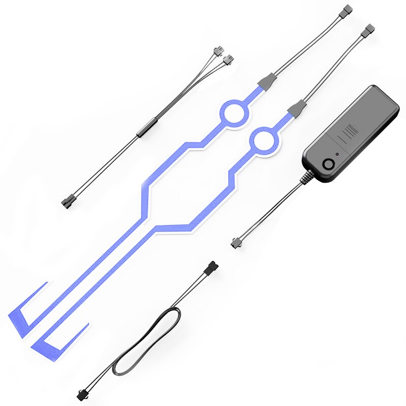 2 stücke Motorrad Helm Licht LED DIY Schwarz Helm LED Licht Motorrad Sicherheit Reflektierende Streifen Änderung Neue: 5