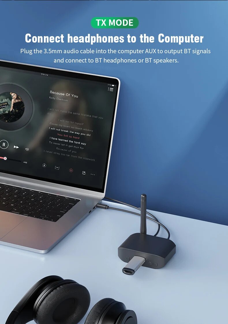 Bluetooth 5.3 Ontvanger Zender BT5.0 U Disk RCA 3.5mm AUX Jack Stereo Muziek Draadloze Audio Adapter Voor Carkit Speaker TV