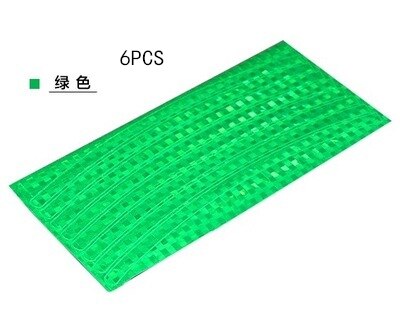 6 uds. De calcomanías reflectantes fluorescentes para llanta de bicicleta, Pegatinas reflectantes para ciclismo, cinta de seguridad: green