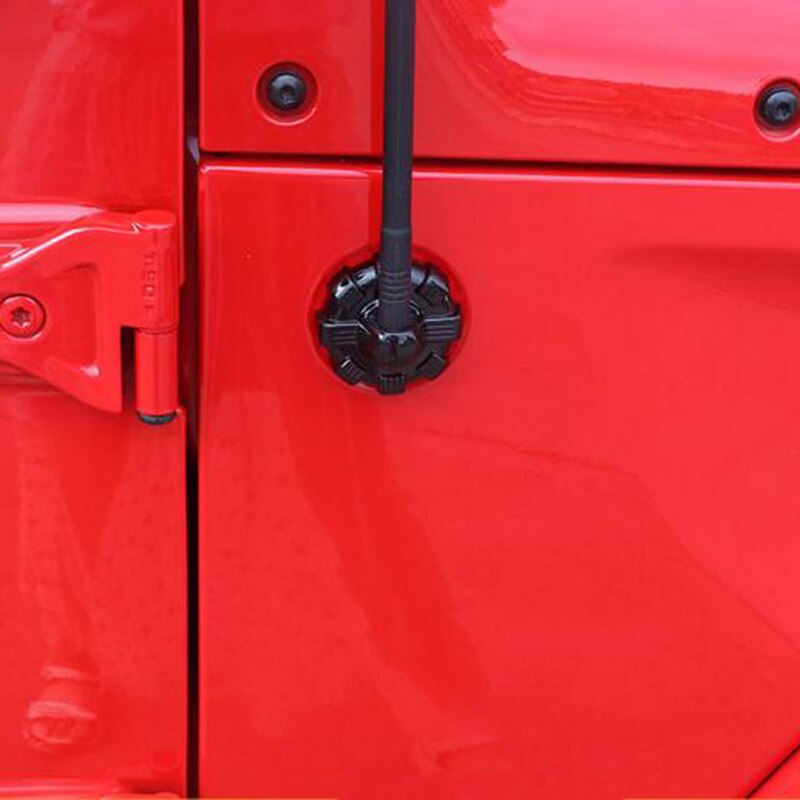 Antennefot Deksel Svart ABS Plast Bil til Jeep Wrangler JK JL Gladiator JT 1997-2022