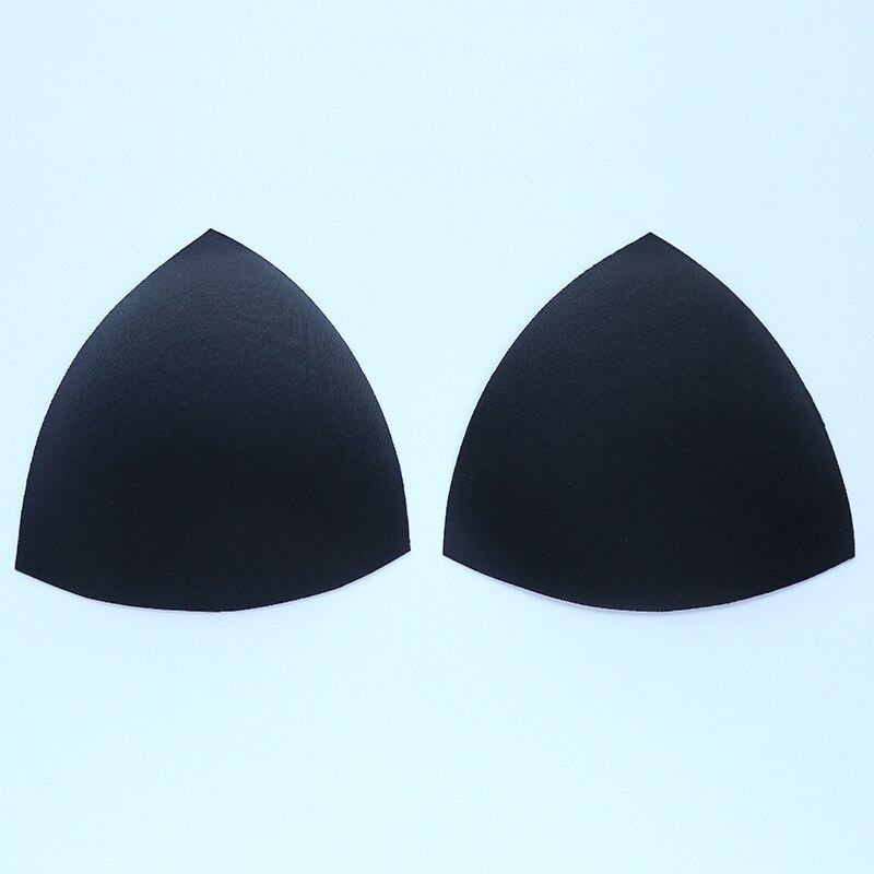 2Pcs 1pair Thick Sponge Bra Pads Push Up Breast Enhancer Removeable Bra Padding Inserts Cups for Swimsuit Bikini Padding: Black