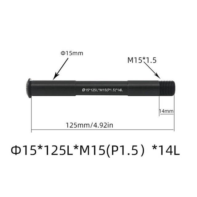 MTB Bike Thru Axle Mountain Road Bicycle Replacement Front Rear Thru Axle 12mm 15mm 122-181L P1.5 P1.75 Aluminum Alloy Parts: I