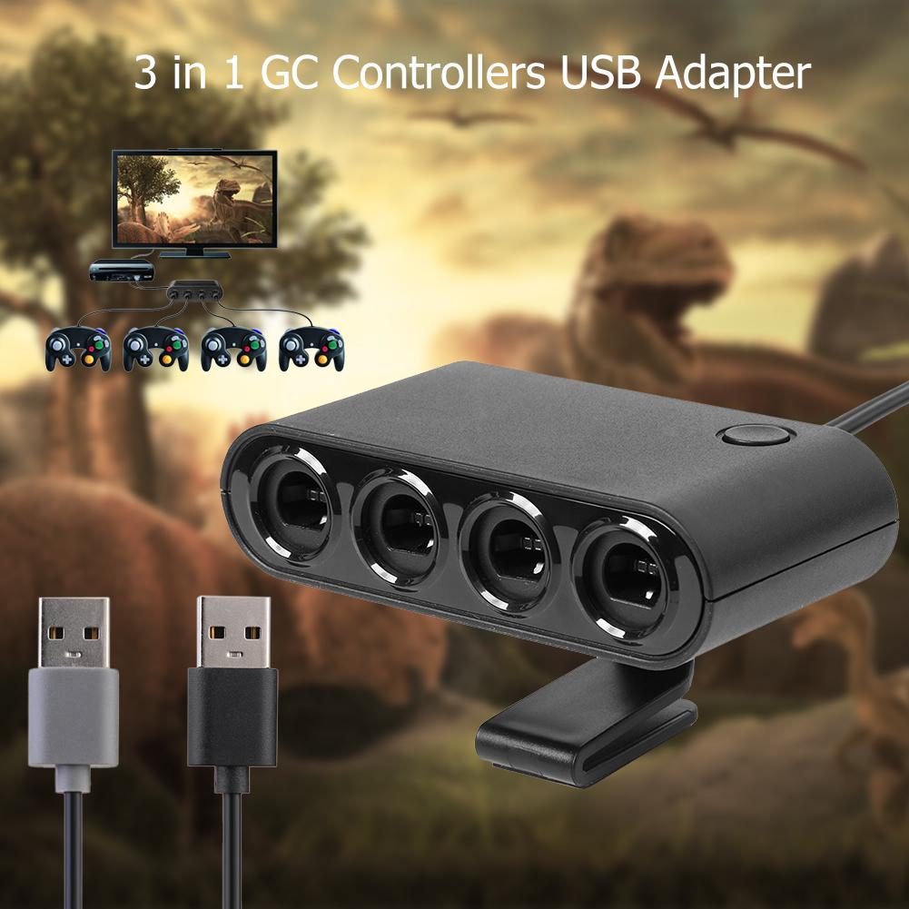 4 portas gc controladores usb adaptador apto para nintend switch wiiu/pc console