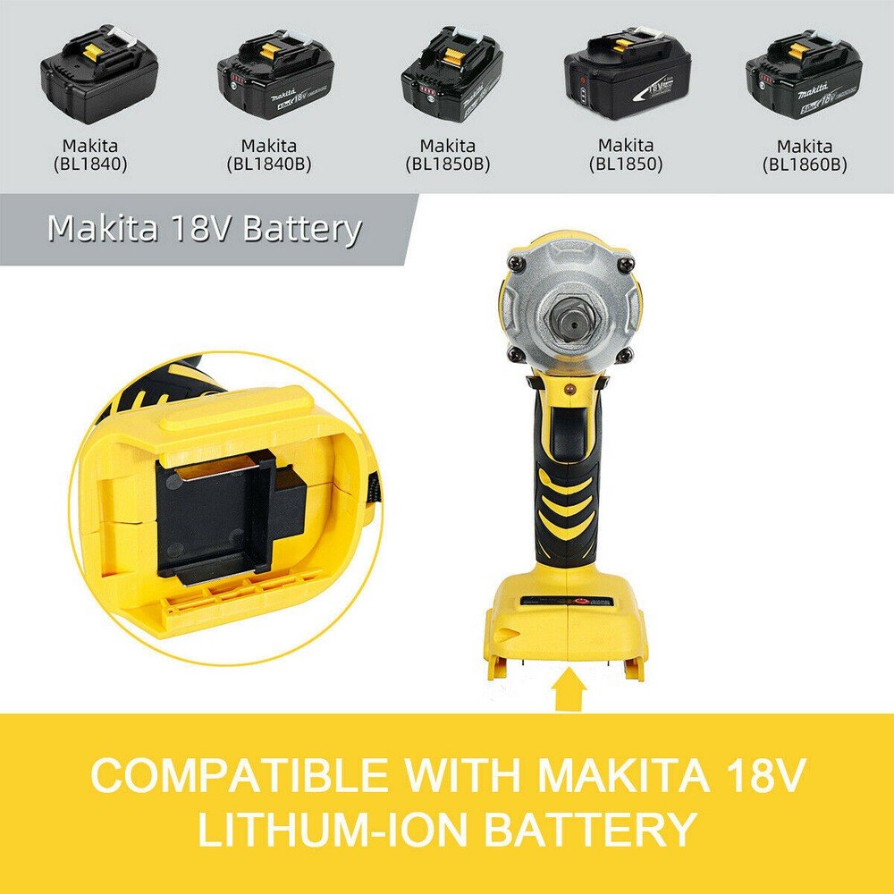 18V Electric Cordless Impact Wrench Driver Without Battery for Makita DTW285Z 18V Automotive Power Tools Renovation