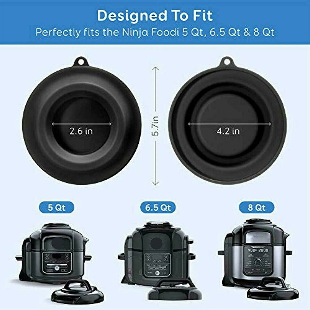 Anti Scratch Air Fryer Dishwasher Safe Silicone Lid Stand Hanging Hole Cover Bracket Easy Use Home Space Saving Foodi