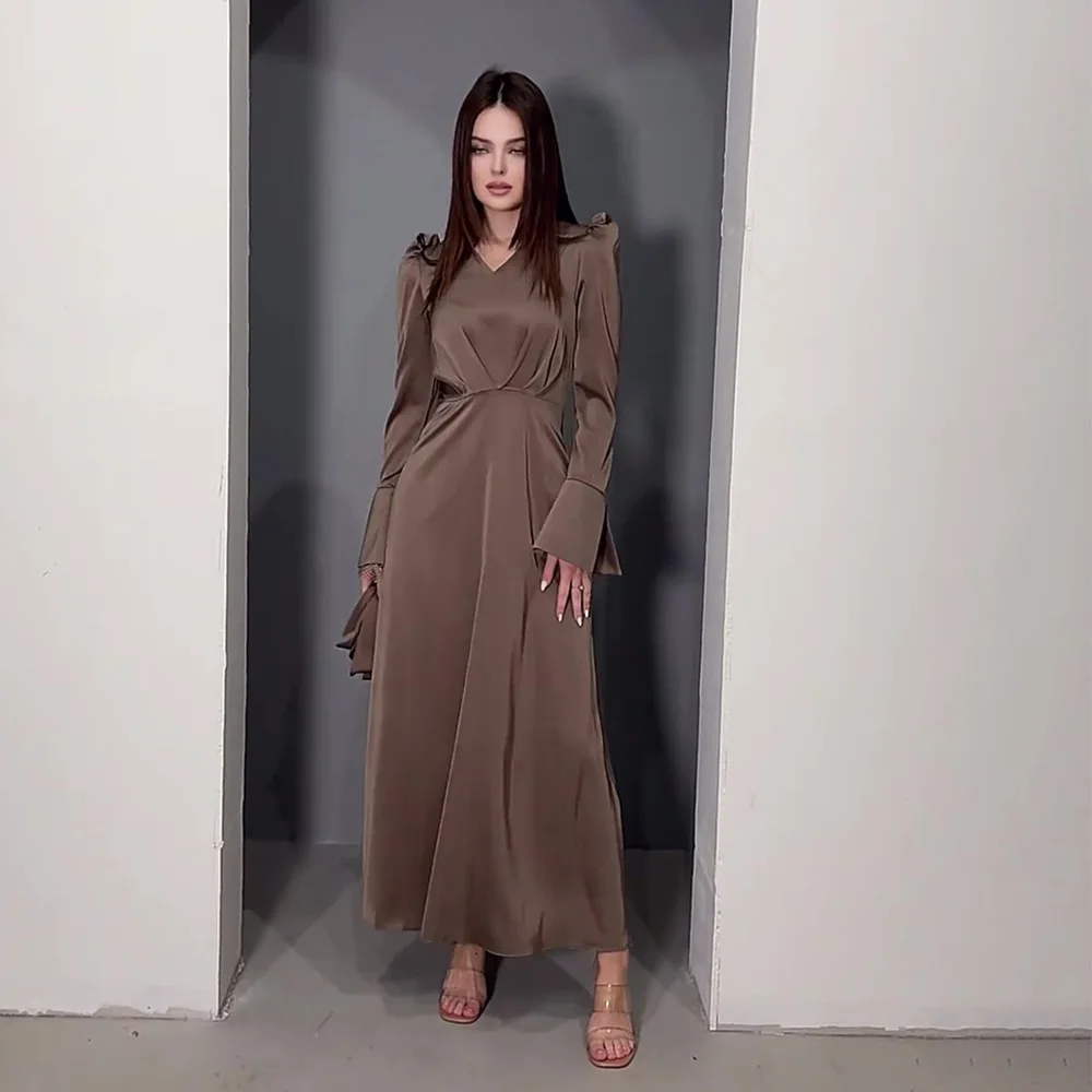 Ramadan Silky muslim Abaya Muslim Dress female big swing Islamic Kaftan Robe Musulman Abaya with belt