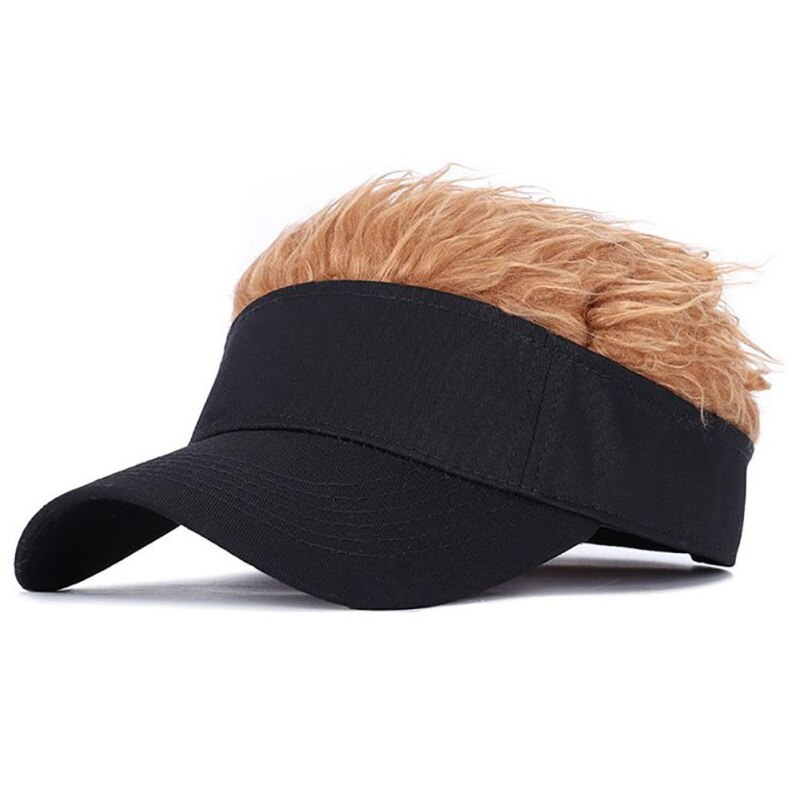 Ademend Nep Haar Cap Zomer Golf Baseball Cap Met Zonneklep Toupet Hoeden Heren Vrouwen Spiked Haren Pruik Hoed Hip hop Hoed: Type D