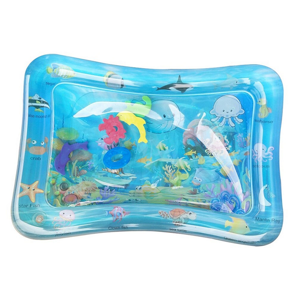 Baby Inflatable Patted Pad Baby Crawling Water Mat Baby Inflatable Toddler Play Water Cushion Pad Soft Mat Fun Activity Pad: A