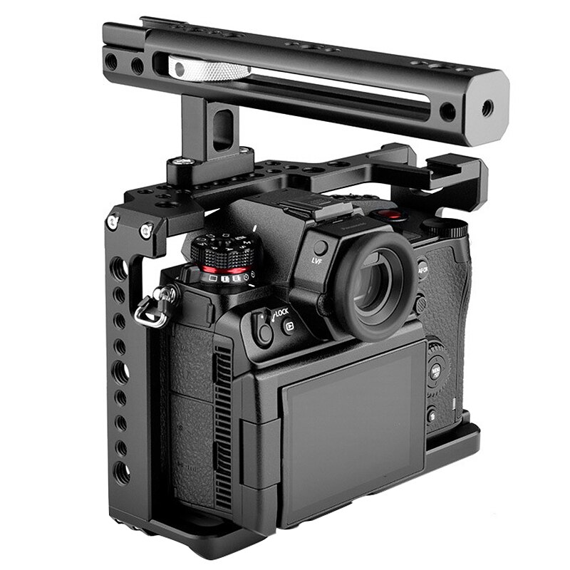 Camera konijnenkooi voor panasonic s-serie fotografie camera konijnenkooi spiegelreflexcamera met handvat