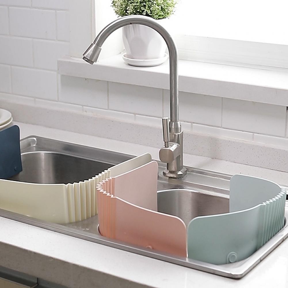 1 Pcs Portable Basin Sink Water Splash Guard Kitchen Bathroom Splashproof Baffle Board Kitchen Washing Tools Supplies