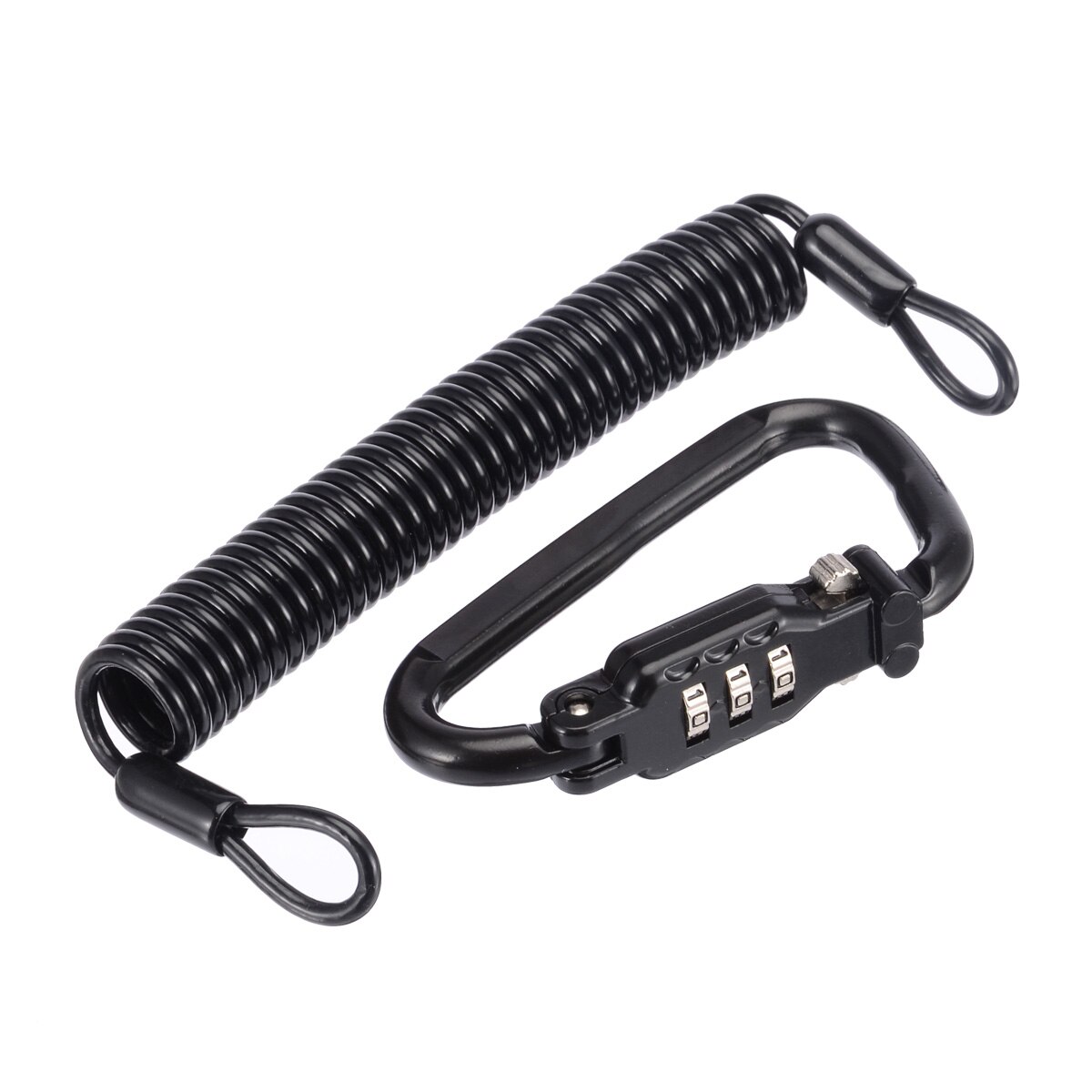 Mayitr 1pc Universal Motorcycle Helmet Lock Helmet PIN Code 999 Combination Locks With T-Bar Black For Locks &amp; Latches