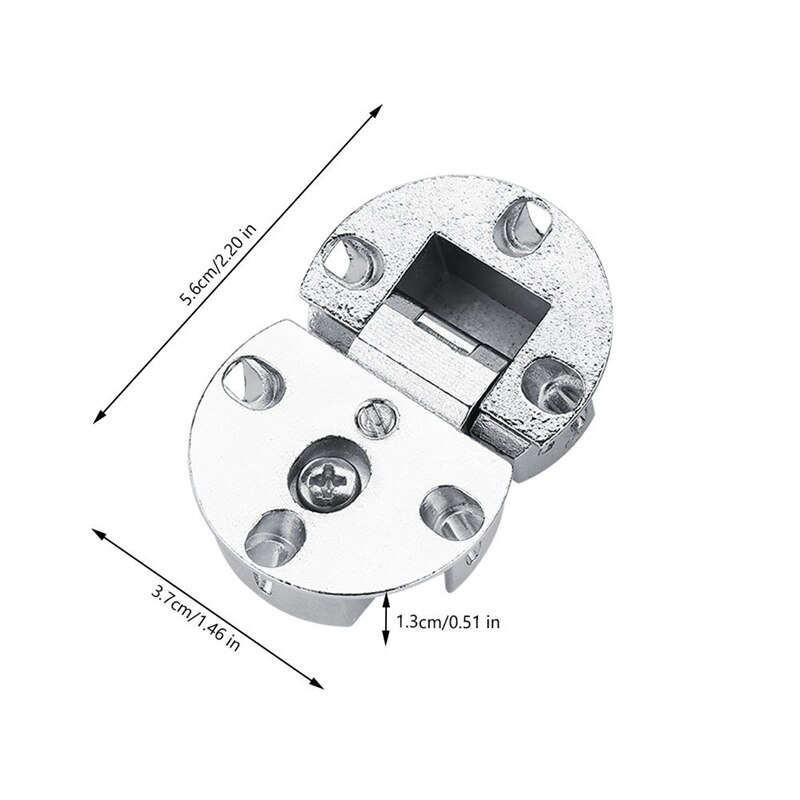 2Pcs 90 Degree Zinc Alloy Hinge Front Desk Drawer Butt Hinge For Table Sewing Machine Doors and Folding Table Bedroom Cupbo