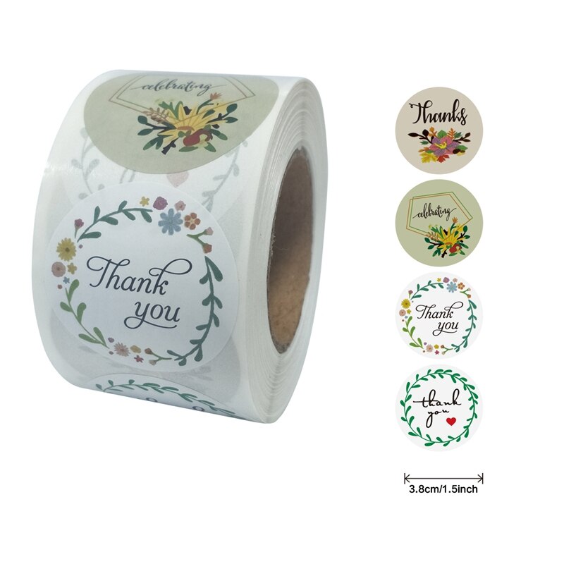 2 rull 1.5 tomme takk klistremerker etiketter rull 1000 etiketter takkstempel til poser