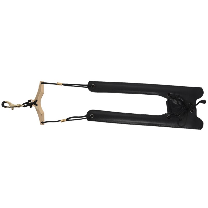 Adjustable Leather Saxophone Shoulder Neck Strap with Buckle Width 24Mm for Sax Players Music Lovers
